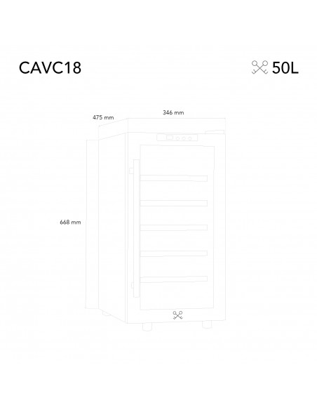 Les petits champs CAVC18+WOM440 - cave de conservation et pompe sous vide pour vin