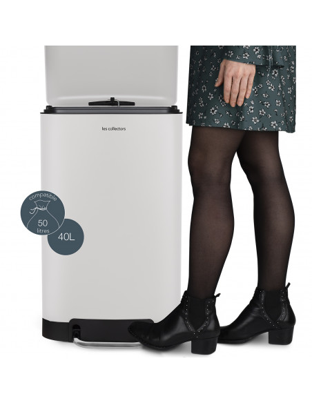 Les Collectors N°828 - Poubelle à pédale 30L, white edition