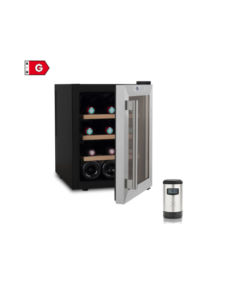 Les petits champs CAVS12+WOM820 - Cave de service et pompe sous vide électrique pour vin