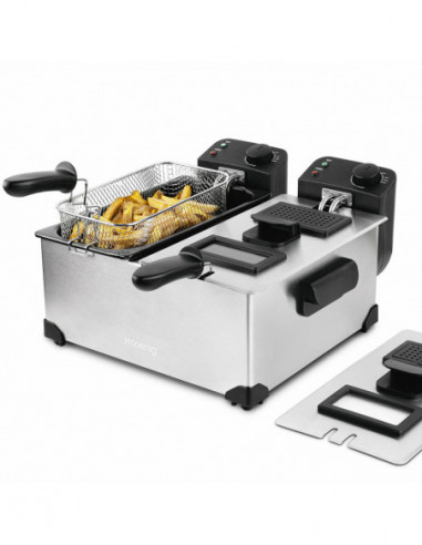 H.KOENIG DFX600 - Friteuse double bac