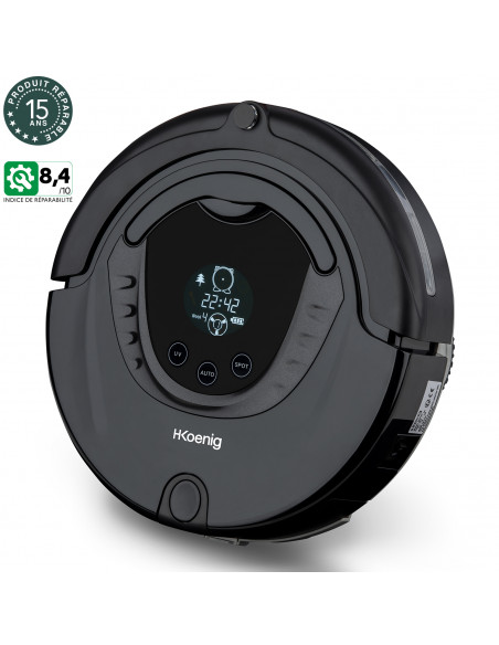 RECONDITIONNÉ : H.KOENIG SWR28 ROBOT ASPIRATEUR AVEC MUR VIRTUEL STATION DE CHARGE ET TELECOMMANDE
