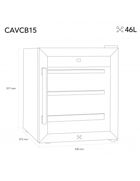 Les Petits Champs CAVCB15 - cave de conservation 15 bouteilles pose libre