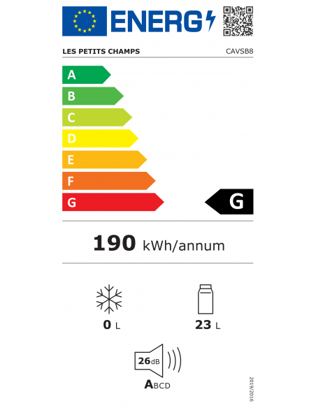 Les Petits Champs CAVSB8 - Cave de service noire 8 bouteilles