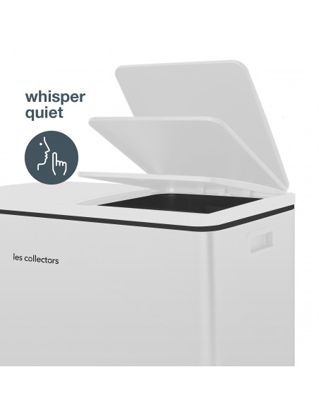 Les Collectors N°918 - Poubelle de tri à pédale 2 x 30L, white edition