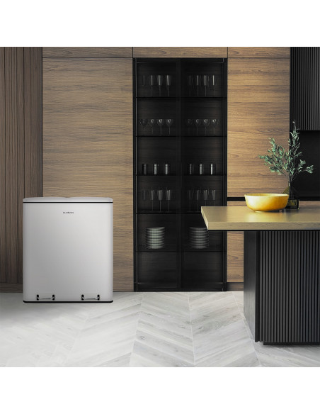 Les Collectors N°918 - Poubelle de tri à pédale 2 x 30L, white edition