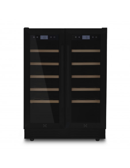 Les Petits Champs CAVCEDB42 - Cave de conservation encastrable dual zone 42 bouteilles édition noire