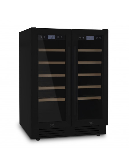 Les Petits Champs CAVCEDB42 - Cave de conservation encastrable dual zone 42 bouteilles édition noire