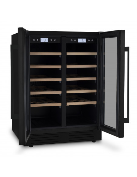 Les Petits Champs CAVCEDB42 - Cave de conservation encastrable dual zone 42 bouteilles édition noire