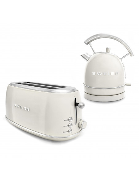 Sweiss GRV8 + KTL8 - Pack grille pain et bouilloire vintage
