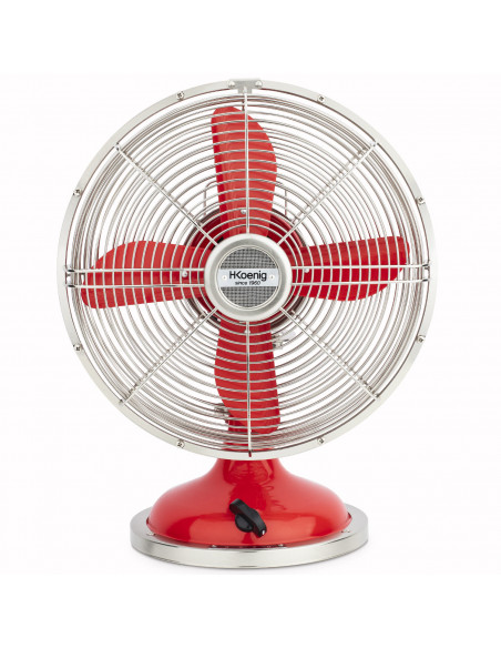 H.Koenig JOE50 ROUGE - Ventilateur design métal