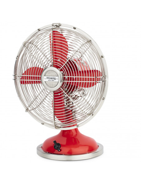 H.Koenig JOE50 ROUGE - Ventilateur design métal