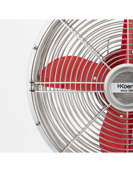 H.Koenig JOE50 ROUGE - Ventilateur design métal