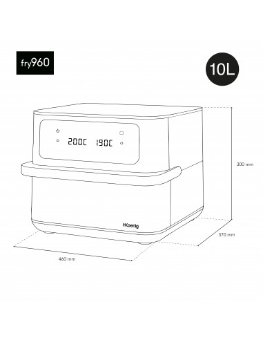 H.Koenig FRY960 - Friteuse sans huile...