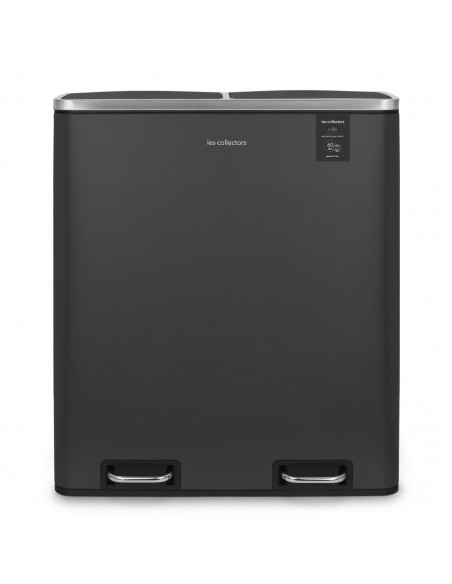 Les Collectors N°916 - Poubelle à pédale 2 x 30L, grey edition