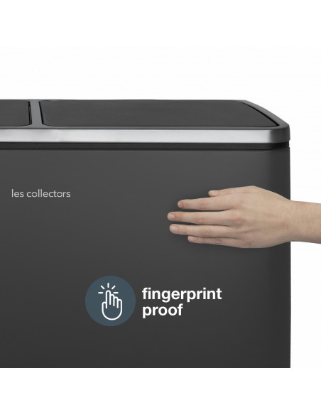 Les Collectors N°916 - Poubelle à pédale 2 x 30L, grey edition