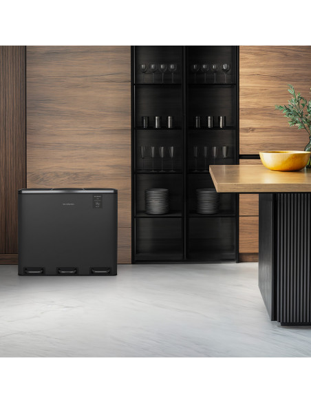 Les Collectors N°990 - Poubelle de tri à pédale 3 x 18 L, grey edition