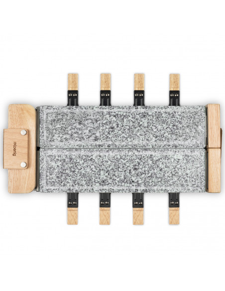 H.Koenig WOD362 - Raclette, pierre à cuire 8 personnes design bois
