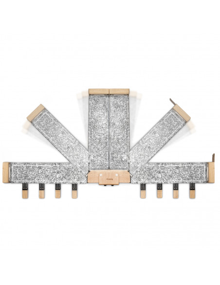 H.Koenig WOD362 - Raclette, pierre à cuire 8 personnes design bois