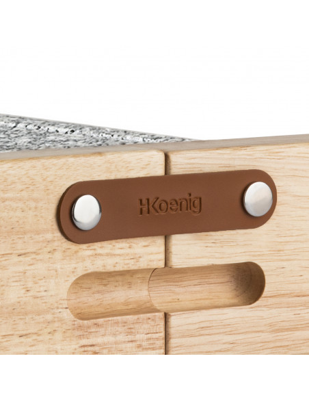 H.Koenig WOD362 - Raclette, pierre à cuire 8 personnes design bois