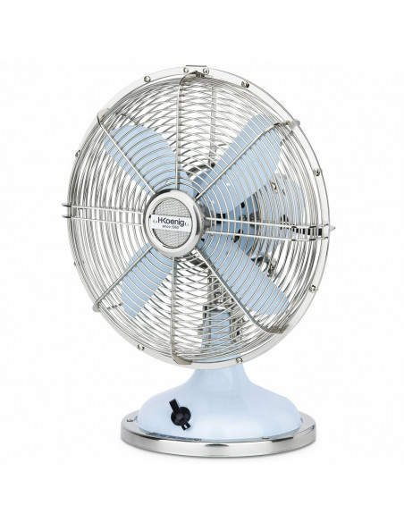 H.Koenig JOE50 BLEU - Ventilateur design métal