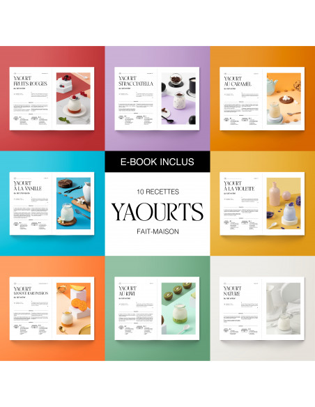 H.Koenig ELY120 - Yaourtière 2 en 1 - 12 pots individuels + 1 pot de 1,2 L