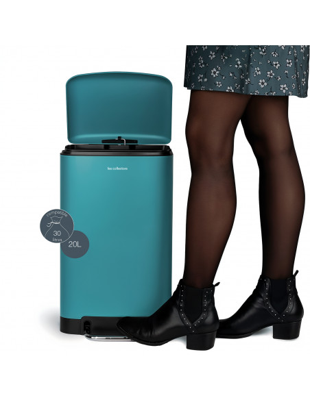 Les Collectors N°534 - Poubelle à pédale 20L, bleu azur