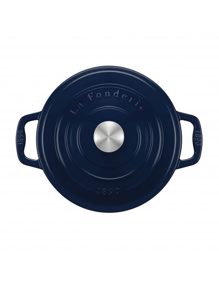 La Fonderie 1890 ALMA22 - Cocotte en fonte 22cm bleu
