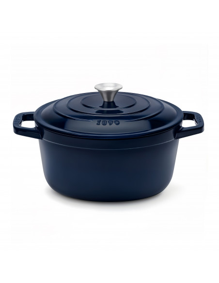 La Fonderie 1890 ALMA22 - Cocotte en fonte 22cm bleu