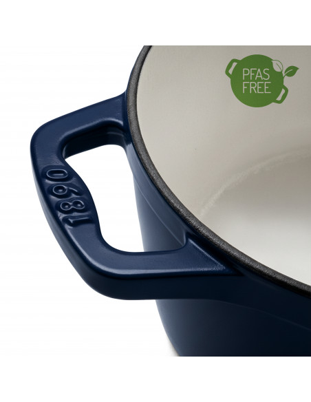 La Fonderie 1890 ALMA22 - Cocotte en fonte 22cm bleu