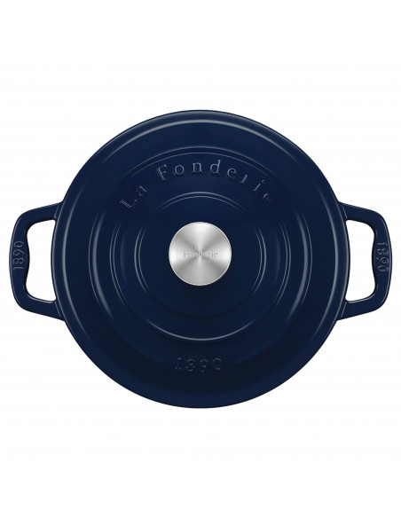La Fonderie 1890 ALMA25 -  Cocotte en fonte 25cm bleu