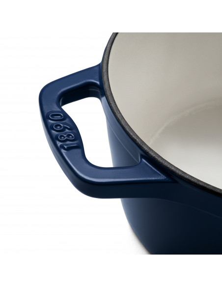 La Fonderie 1890 ALMA25 -  Cocotte en fonte 25cm bleu