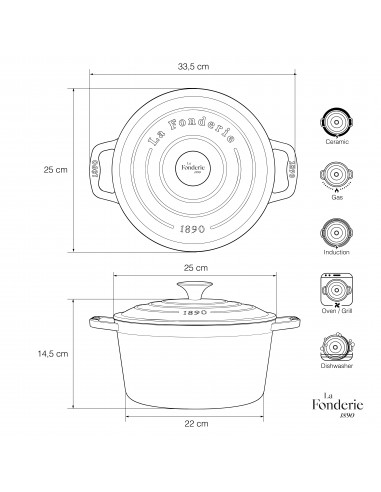 La Fonderie 1890 IENA25 -  Cocotte en...