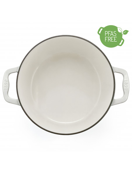 La Fonderie 1890 IENA25 -  Cocotte en fonte 25cm beige