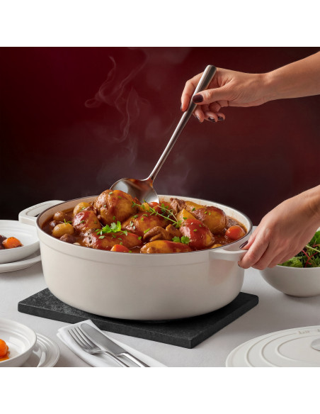 La Fonderie 1890 IENA36 - Cocotte en fonte ovale 36cm beige