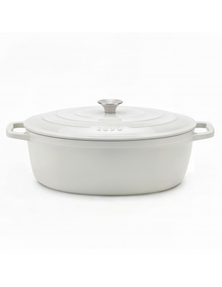 La Fonderie 1890 IENA36 - Cocotte en fonte ovale 36cm beige