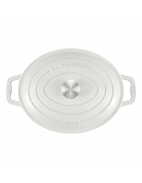 La Fonderie 1890 IENA36 - Cocotte en fonte ovale 36cm beige