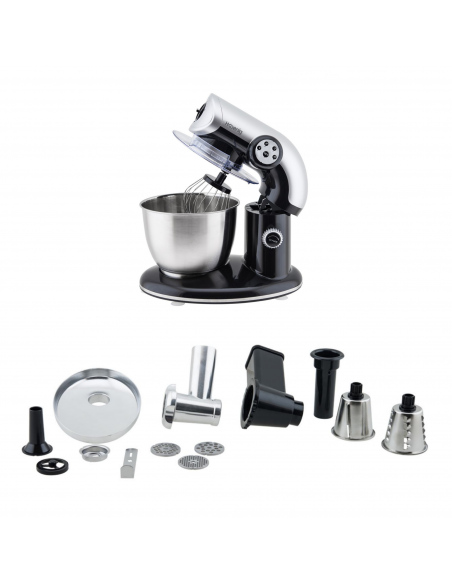 H.KOENIG KM80 S NOIR + AC8 : ROBOT PETRIN 1000W+ ACCESSOIRES OPTIONNELS