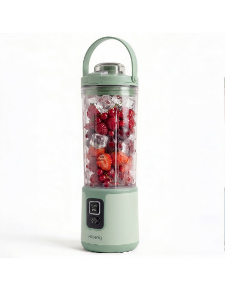 H.Koenig MOOTH18 - Mini blender portable sur batterie Vert Pastel