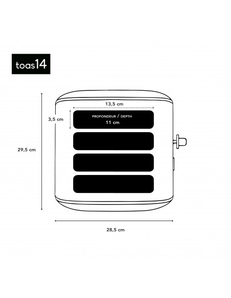 H.Koenig TOAS14 - Grille-pain quatre tranches