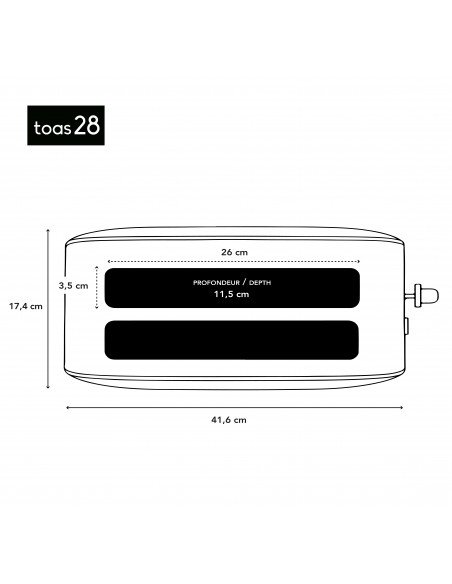 H.Koenig TOAS28 - Grille-pain spécial baguette