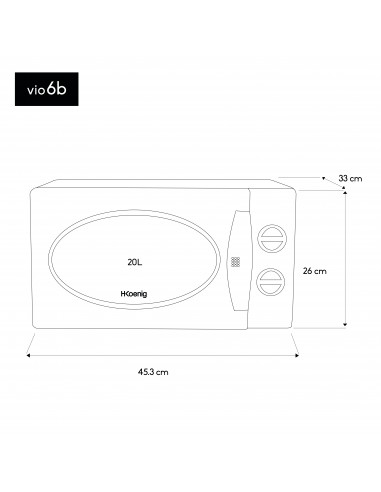 H.KOENIG VIO6B FOUR MICRO ONDES 20L NOIR