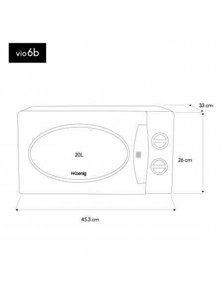 H.KOENIG VIO6B FOUR MICRO ONDES 20L NOIR