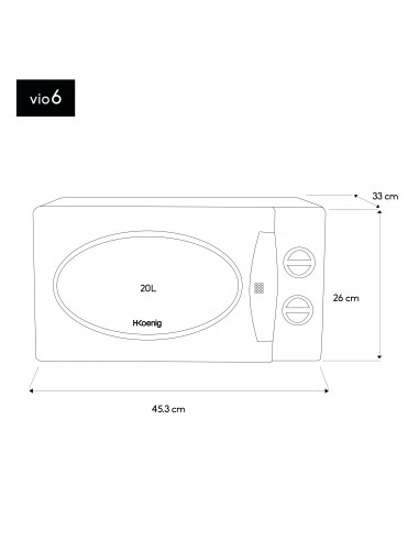 H.Koenig VIO6 - Four micro-ondes 20L