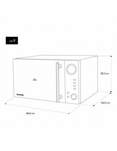 H.KOENIG VIO9 FOUR MICRO-ONDES ET GRILL 25L