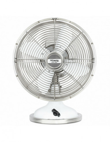 H.KOENIG JOE50  VENTILATEUR DESIGN METAL BLANC