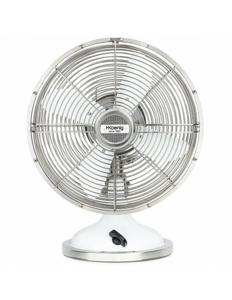H.Koenig JOE50 BLANC - Ventilateur design métal