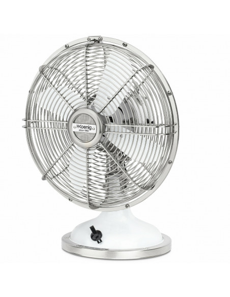 H.Koenig JOE50 BLANC - Ventilateur design métal